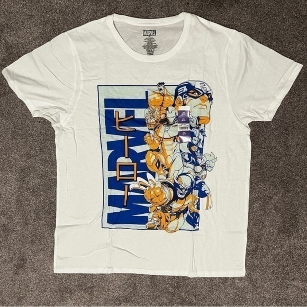Marvel White Graphic Shirt Size 2XL